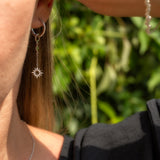 Solar Radiance - Sun and Star Silver Convertible Drop Earrings