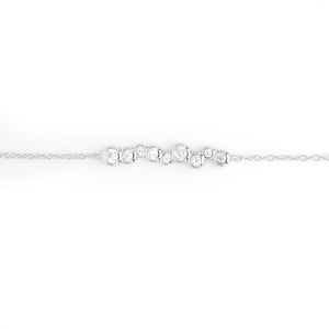 Galactic Pathway - Zircon Crystals Silver Bracelet