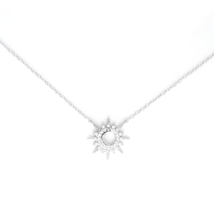 Celestial Harmony - Sun and Moon Silver Necklace