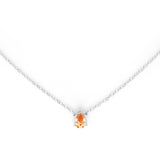 Golden Twilight - Pear Zircon Crystal Silver Necklace