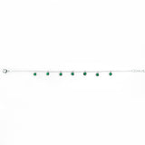 Evergreen - Green Zircon Crystals Silver Bracelet